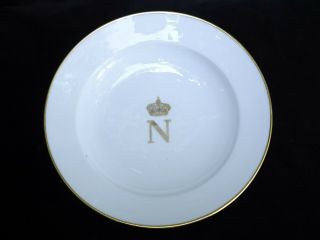 Rare 19th C.  Sevres Raingo Honore Paris " Napoleon Iii " Armorial Soup Plate 7