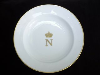 Rare 19th C.  Sevres Edouard Honore Paris " Napoleon Iii " Armorial Soup Plate 1