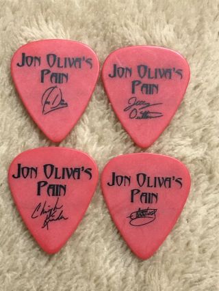 Jon Olivia’s Pain Authentic 2012 Tour Guitar Pick Set (4 Pick Set) Very Rare
