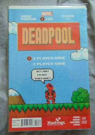 Rare Deadpool Mario Bros Theme Comic Book 011 Variant Edition Marvel