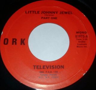 Television Little Johnny Jewel 7 " 1975 Ork Mono 1st Press Rare