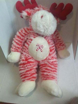 Euc Rare Dan Dee Moose Christmas Holiday Reindeer 24 " Plush Toy Candy Cane