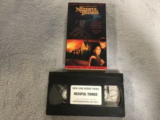Needful Things (1993) - Vhs Tape - Horror - Ed Harris - Demo / Screener - Rare