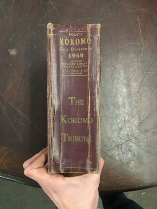 Vintage 1959 Indiana Polk’s Kokomo City Directory Very Cool Rare Book 2