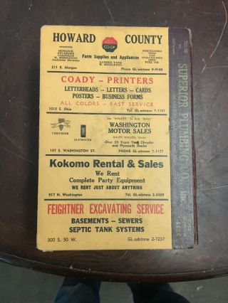 Vintage 1959 Indiana Polk’s Kokomo City Directory Very Cool Rare Book 3