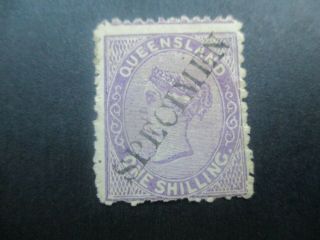 Queensland Stamps: Chalon Specimen - Rare - (e278)