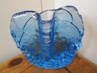 Rare Amanda Brisbane British Studio Art Glass Sand Cast Vase Signed 2001