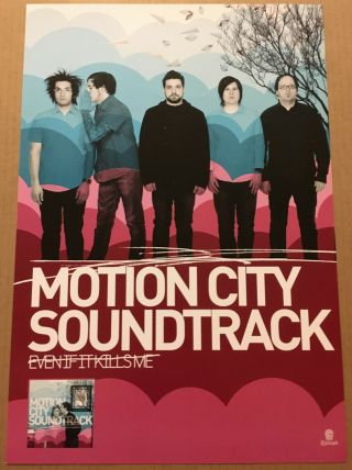 Motion City Soundtrack Rare 2007 Promo Poster 4 Even Cd 13x19 Usa Never Displayd