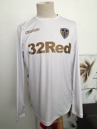 Leeds United Kappa Home Shirt.  Adults Medium.  Rare Long Sleeved