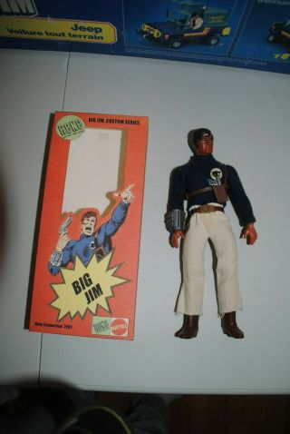 Big Jim Mattel " Big Jim Blue Commander " Rare Custom Boxed Figure