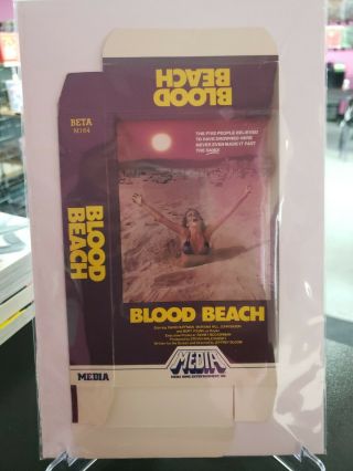 Blood Beach 1981 Media Beta Not Vhs Rare Cult Horror Box Only Flaps In Tact