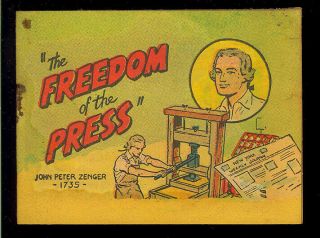 Freedom Of The Press Nn Rare Mini - Comic Giveaway Promo 1958 Vg,