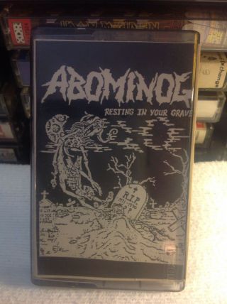 Abominog Resting In Your Grave Rare Death Metal Cassette 1990 Death Obituary Oop