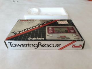 Gakken LCD Towering Rescue.  Electronic Handheld Video Game & Watch.  1981 RARE 3