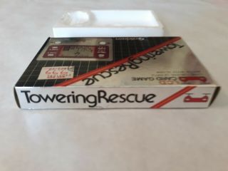 Gakken LCD Towering Rescue.  Electronic Handheld Video Game & Watch.  1981 RARE 4