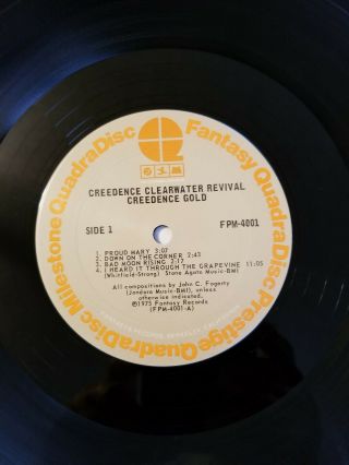 Creedence Clearwater Revival GOLD CD - 4 Quadraphonic Album LP VG,  /VG,  RARE 7