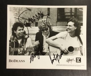 Rare 1988 Bodeans Signed Autographed Promo Photograph 8x10 Photo Vtg