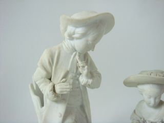 HOCHST VERY RARE WHITE BISCUIT FIGURE GROUP - MELCHIOR MODEL C1775 3