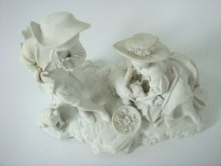 HOCHST VERY RARE WHITE BISCUIT FIGURE GROUP - MELCHIOR MODEL C1775 4