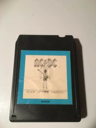 Rare 1983 Ac/Dc 8 track cassette (Flick of a SWITCH) 3