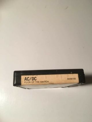 Rare 1983 Ac/Dc 8 track cassette (Flick of a SWITCH) 5