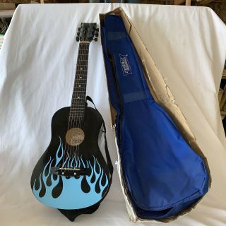 First Act Children’s Guitar Rare Blue Flame Design Musical Instrument For Kids