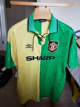 Rare Old Manchester United Away 1992 Football Shirt Size Xtr Large