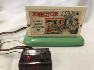 American Flyer 762 Two - In - One Whistle Erector Billboard W/ Rare Brown Switch