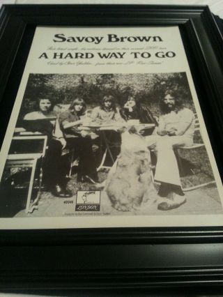 Savoy Brown A Hard Way To Go Rare Promo Poster Ad Framed