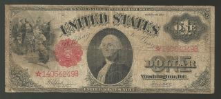 Fr.  39 1917 $1 Star Large Size " Sawhorse Back " Legal Tender Note Rare