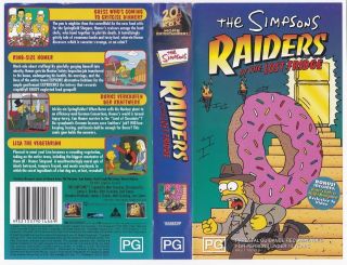 The Simpsons - Raiders Of The Lost Fridge Rare Vhs Tape.