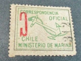 Nystamps Chile Stamp O8 $85 Rare