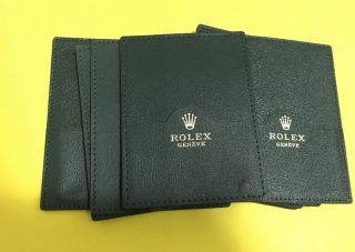 ♛ Vintage Rare Rolex Green Leather Card Holder 0101.  40.  34