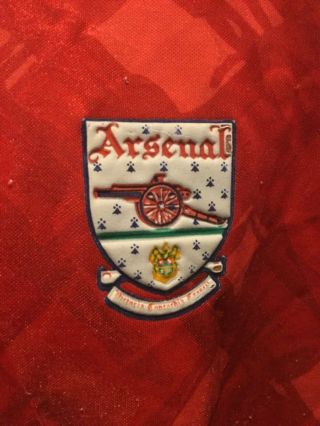 ARSENAL RARE VINTAGE HOME SHIRT 1990/1992 SIZE 44/46 INCH CHEST 3