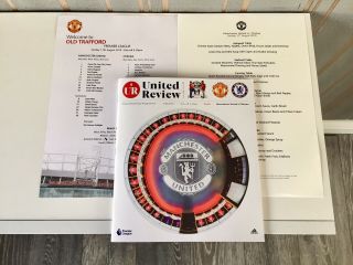 Manchester United V Chelsea.  August 2019.  Programme/teamsheet/menu.  Rare