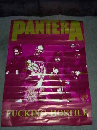 Pantera - Fucking Hostile Rare Poster Vintage 33 " X 23.  5 "