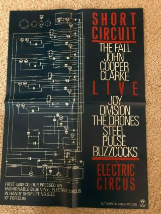 Joy Division,  Buzzcocks 1978 " Short Circuit " Promo Poster Rare