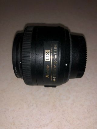 Nikon Nikkor Af - S Dx 35 Mm F/1.  8g Lens W/ Uv Filter Rarely