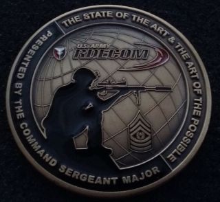 Rare Army Research Development Rdecom Csm Us Darpa R&d Black Ops Challenge Coin