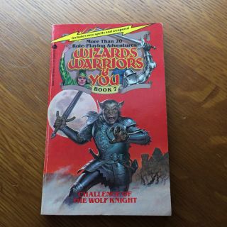 Rare Wizards Warriors & You 7 Challenge Of The Wolf Knight R.  L.  Stine Role Play