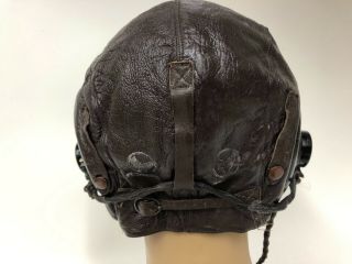 Leather ARMY AIR FORCES Pilot A - 11 FLIGHT HELMET RARE EXTRA LARGE with ANB - 1 - H 4