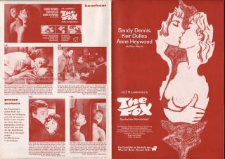 Lawrence - Keir Dullea & Sandy Dennis - The Fox Rare German Press Campaign