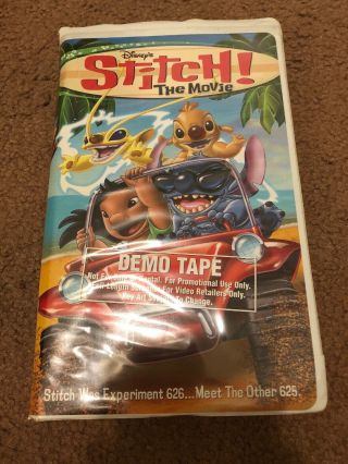 Disney - Stitch The Movie (demo Tape) Vhs (white Clam Shell) Rare/htf