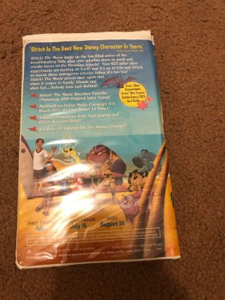 Disney - Stitch The Movie (Demo Tape) VHS (White Clam Shell) Rare/HTF 3