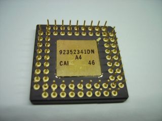 Intel i387 DX A80387DX - 16 - 33 Co - processor 33 MHZ CERAMIC CPU RARE VINTAGE 1988 3
