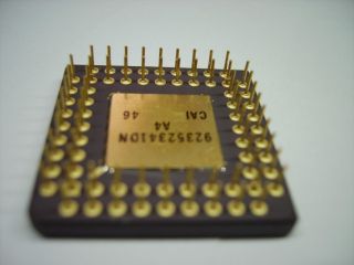 Intel i387 DX A80387DX - 16 - 33 Co - processor 33 MHZ CERAMIC CPU RARE VINTAGE 1988 6