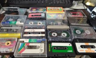 18 Audio Cassette Tapes Rare Vtg Memorex,  Kmart,  Certron And Others.