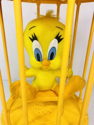 RARE 1998 Tweety Bird Plush in Bird Cage,  Motion Sensor,  Talks,  Play by Play 2