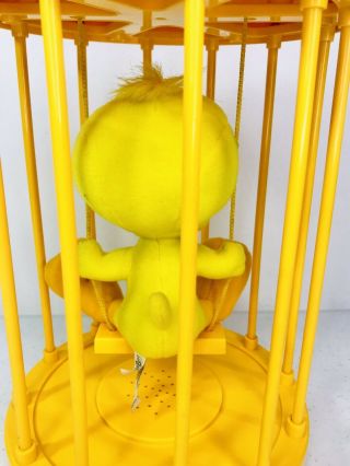 RARE 1998 Tweety Bird Plush in Bird Cage,  Motion Sensor,  Talks,  Play by Play 3