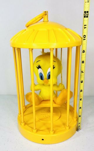 RARE 1998 Tweety Bird Plush in Bird Cage,  Motion Sensor,  Talks,  Play by Play 7